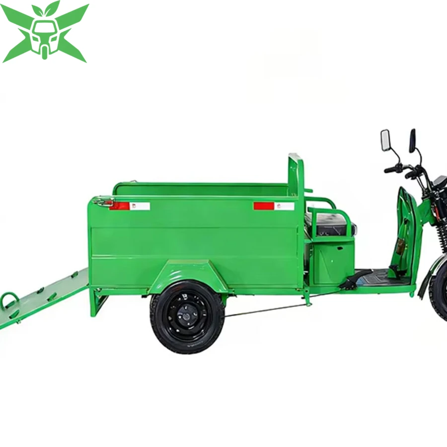 Xe Điện Chở Rác Thùng Mở 1000L Động Cơ 1000W 6 Xe điện chở rác 3 bánh thùng mở 1000L