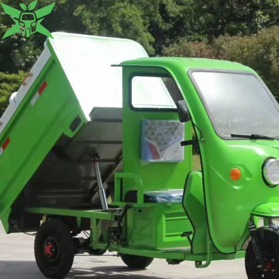 Xe Điện 3 Bánh Chở Rác Thùng Kín Có Mái Che 800W Tải Trọng 300Kg 7 Xe điện 3 bánh chở rác có mái che động cơ 501W - 800W