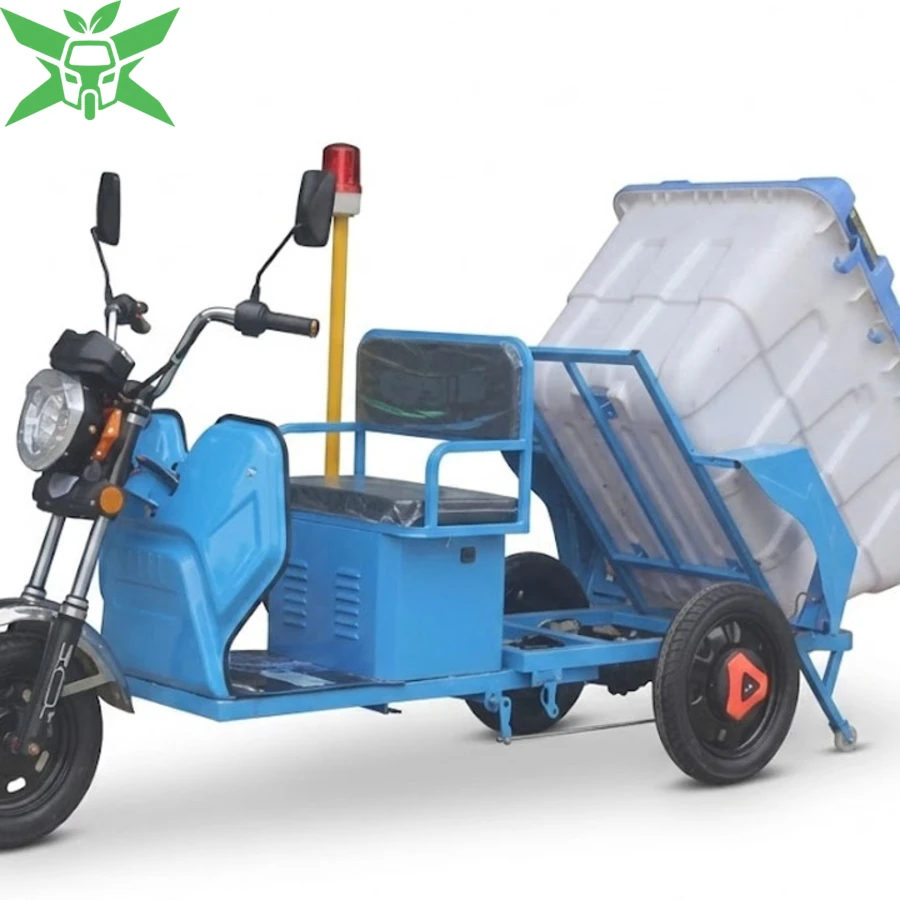 Xe Điện 3 Bánh Chở Rác Thùng Nhựa