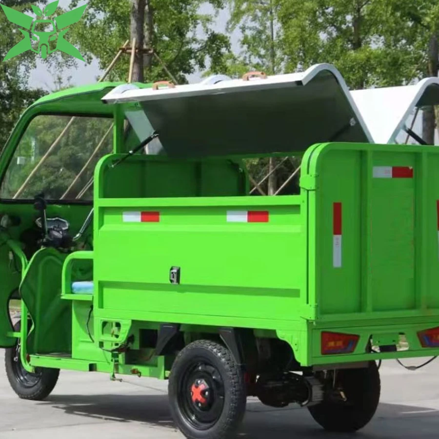Xe Điện 3 Bánh Chở Rác Thùng Kín Có Mái Che 800W Tải Trọng 300Kg 6 Xe điện 3 bánh chở rác có mái che 48V