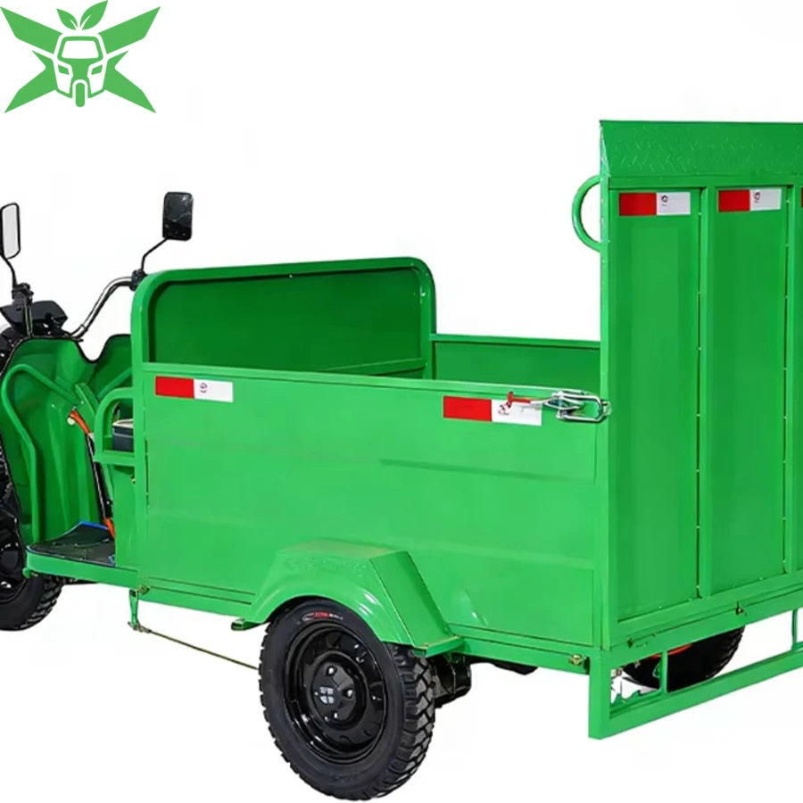 Xe Điện Chở Rác Thùng Mở 1000L Động Cơ 1000W 8 Xe điện chở rác 3 bánh thùng mở 45km/lần sạc