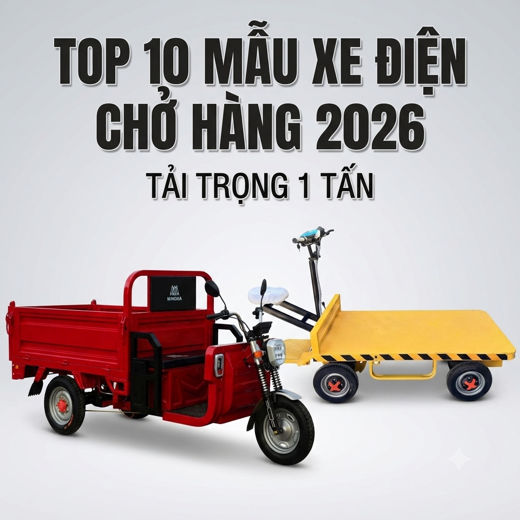 Top 10 Mẫu Xe Điện Chở Hàng 1 Tấn 3 Bánh, 4 Bánh